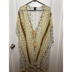 Steve Madden Yellow and Brown Boho Tunic